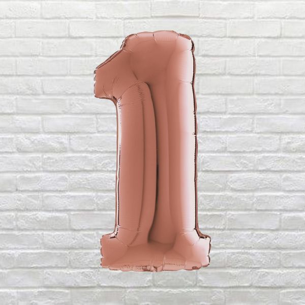 Rose Gold Birthday Number 1