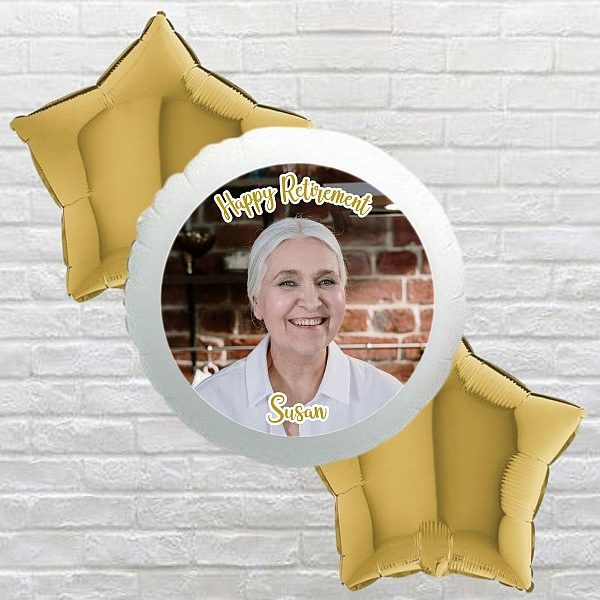 Happy Retirement Gold Star Photo Bouquet
