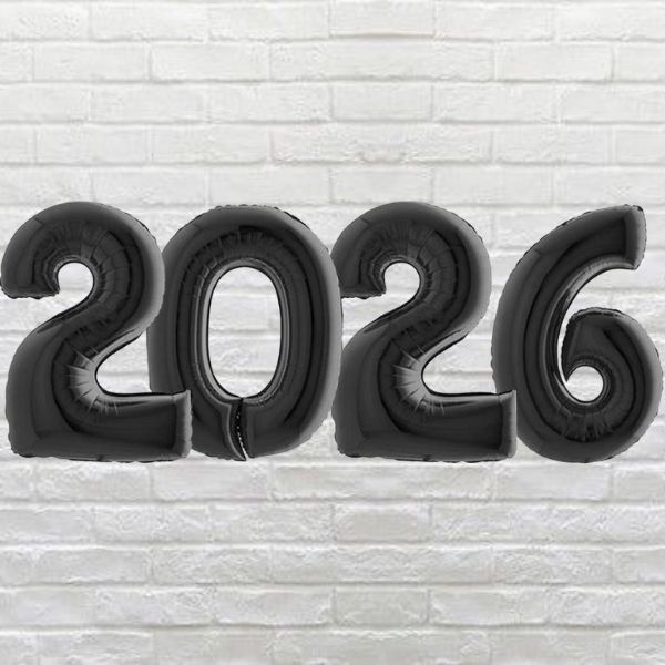 Black 2026 Inflated Number Package