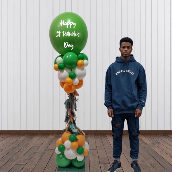 Happy St Patrick Day Balloon Pillar
