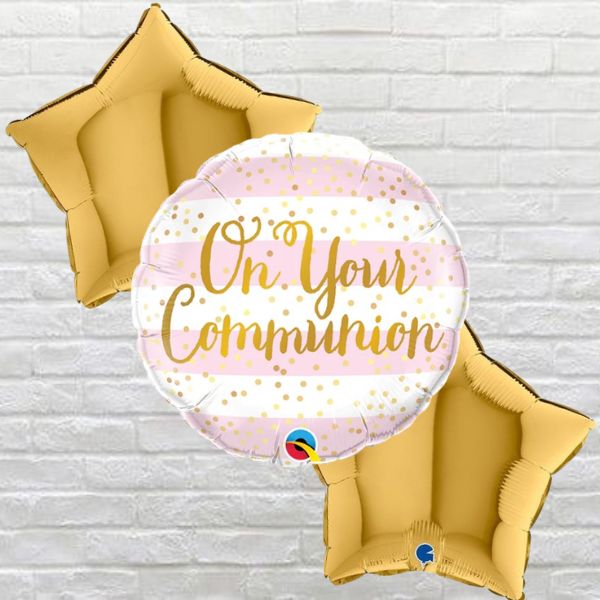 On your Communion Pink Bouquet