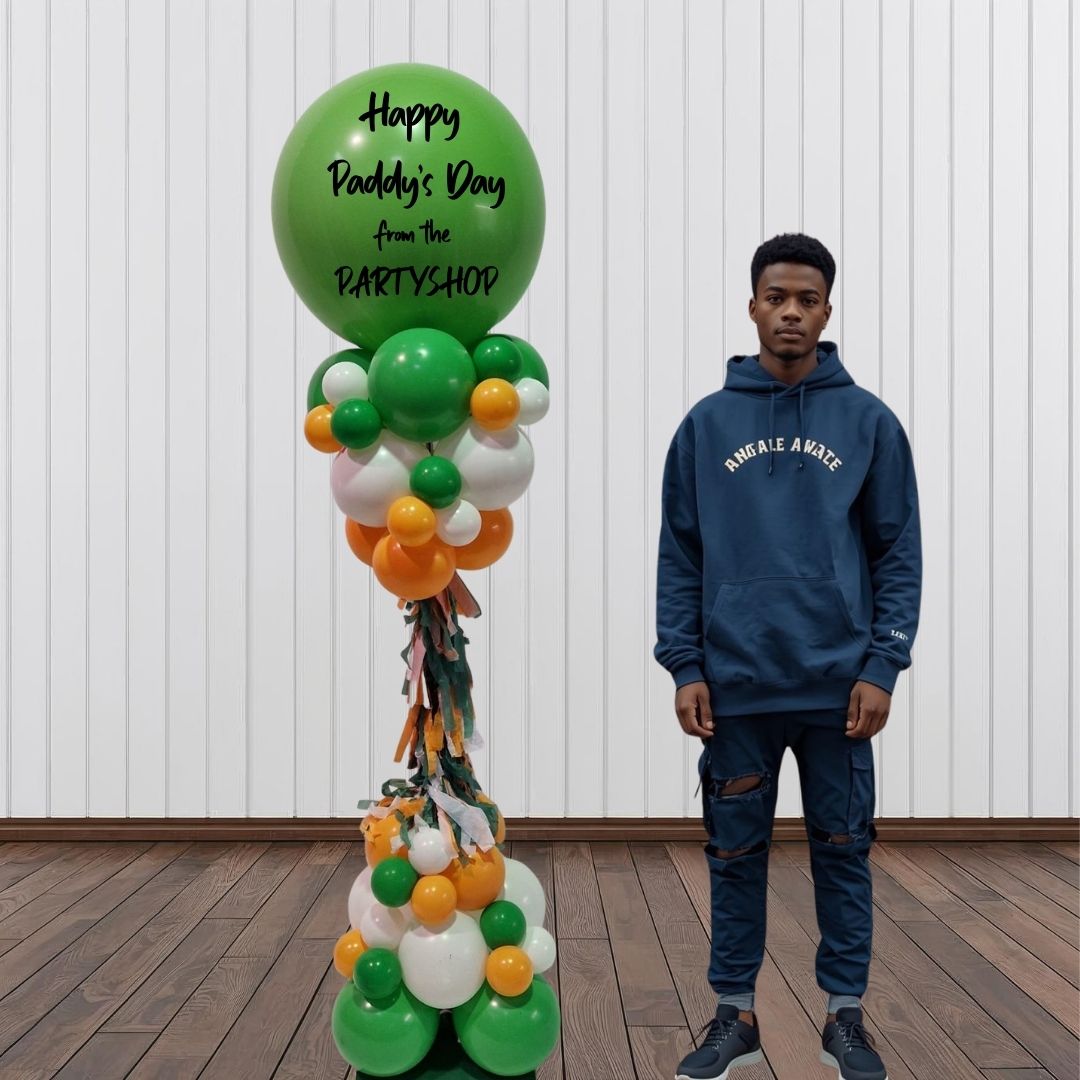 Personalised St Patrick Day Balloon Pillar