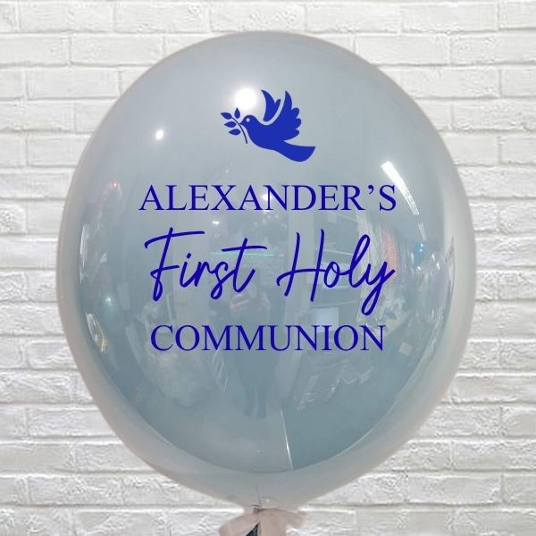 Pale Blue Personalised Luxe Balloon