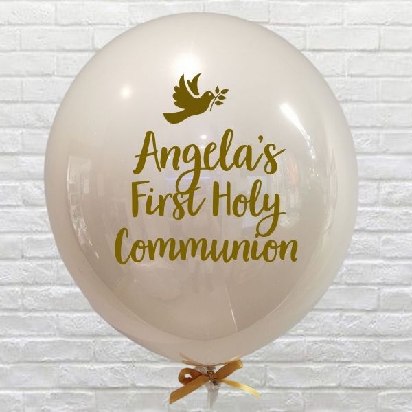 White Personalised Luxe Balloon
