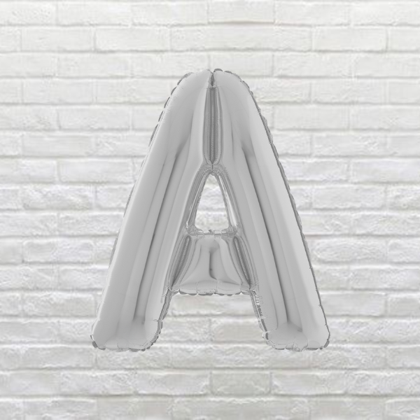 Silver Letter A Balloon