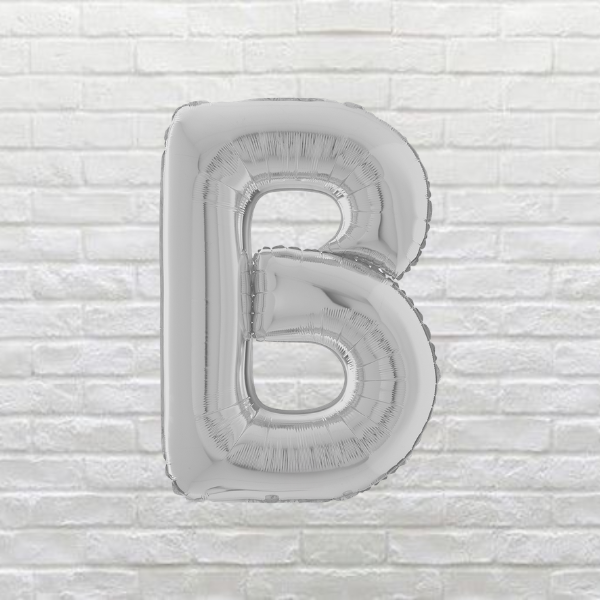 Silver Letter B Balloon