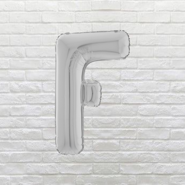 Silver Letter F Balloon