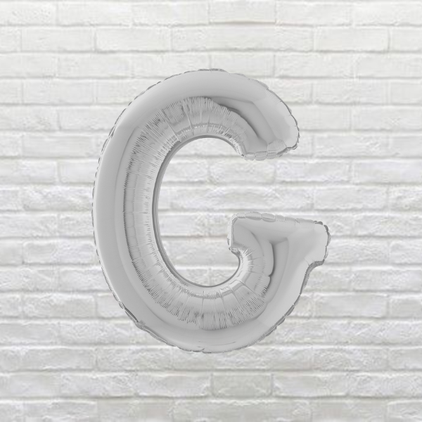 Silver Letter D Balloon
