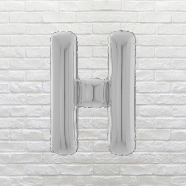 Silver Letter H Balloon