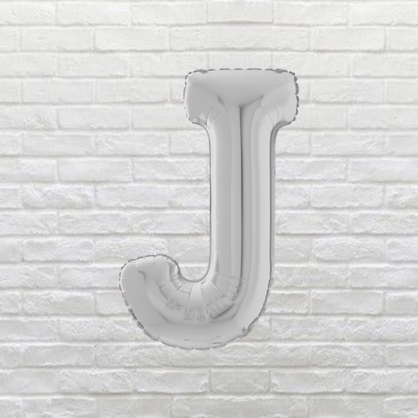 Silver Letter J Balloon