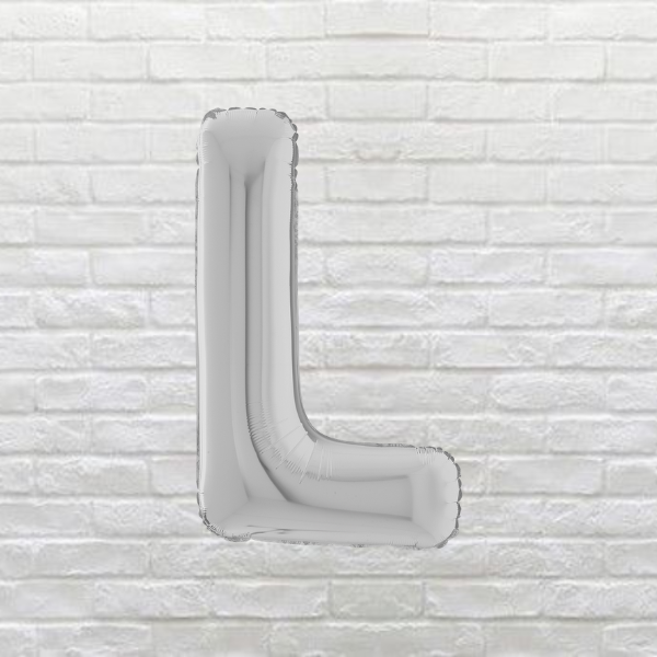 Silver Letter L Balloon