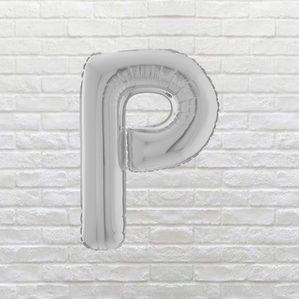 Silver Letter P Balloon