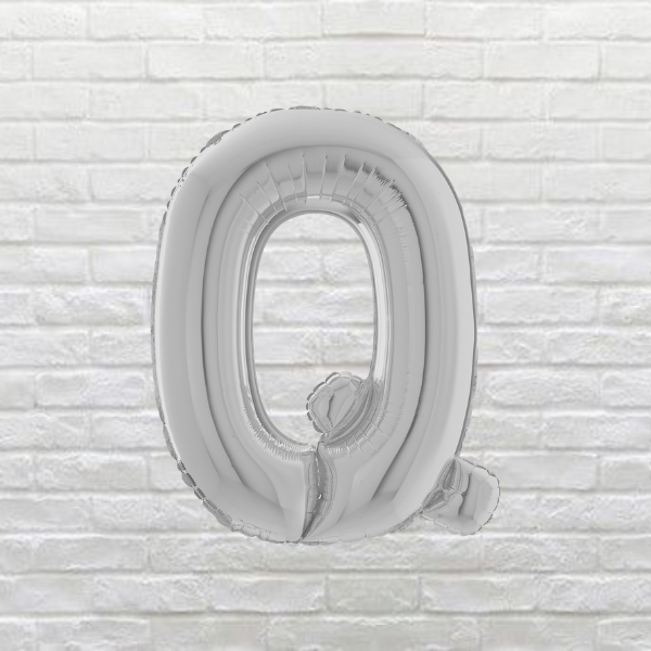 Silver Letter Q Balloon