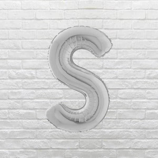 Silver Letter S Balloon