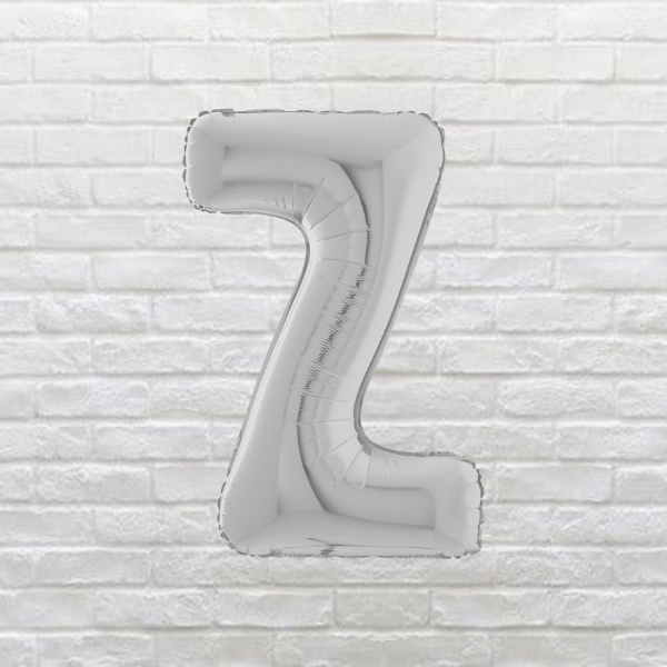 Silver Letter Z Balloon